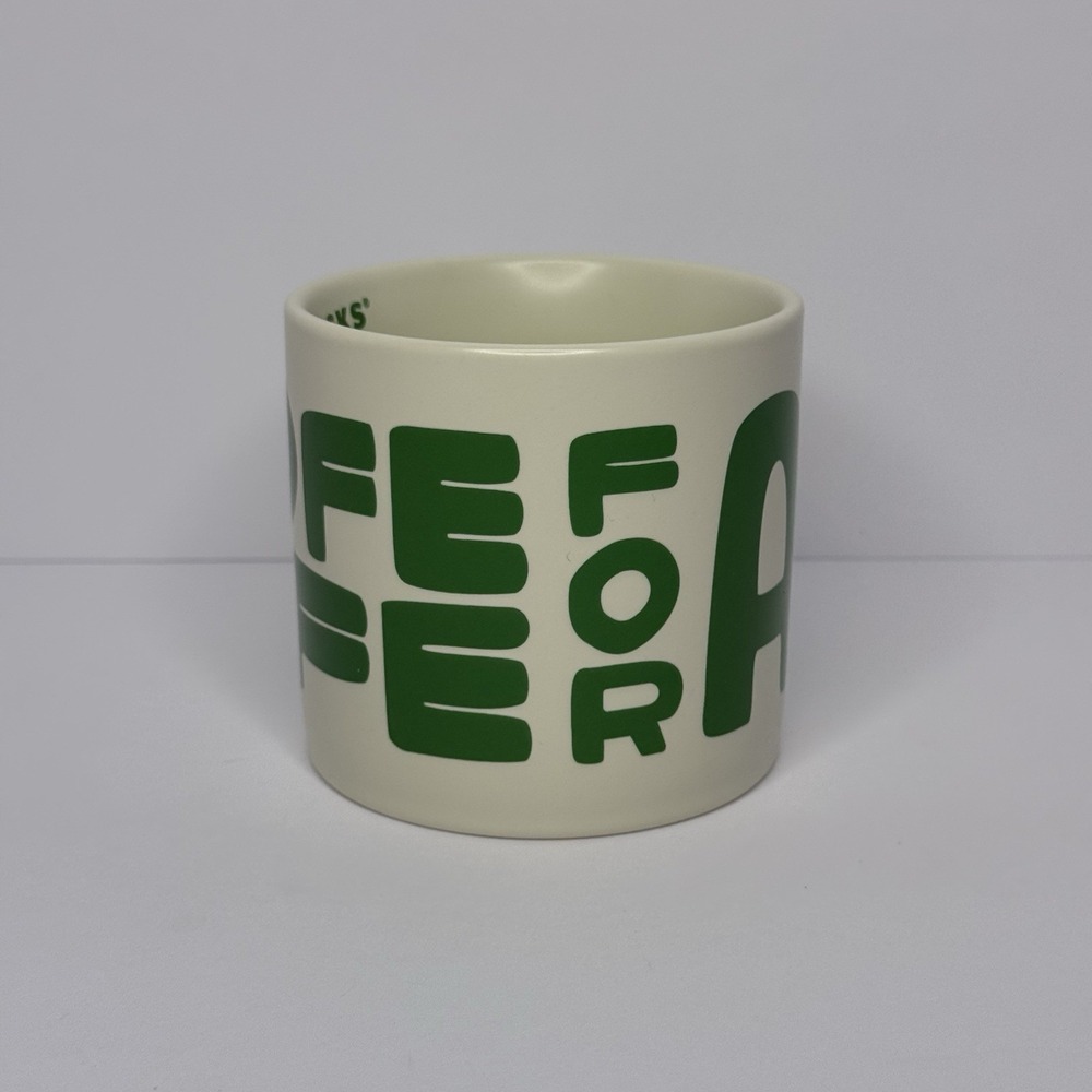 Starbucks Coffee For All Ceramic Coffee Mug Cup 12oz White Green 2025 - Picture 2 of 6